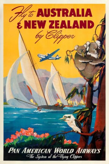 Купить постер Australia & New Zealand (Pan American World Airways)