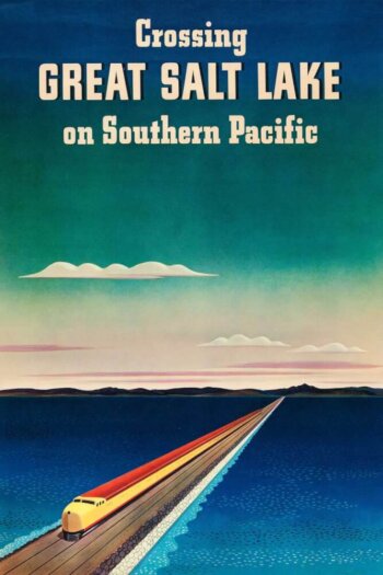 Купить постер Great Salt Lake on Southern Pacific