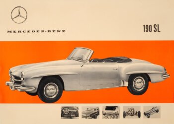 Купить постер Mercedes-Benz 190 SL