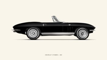 Купить постер Chevrolet Stingray 1966