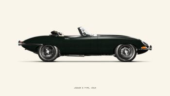 Купить постер Jaguar E-Type 1961