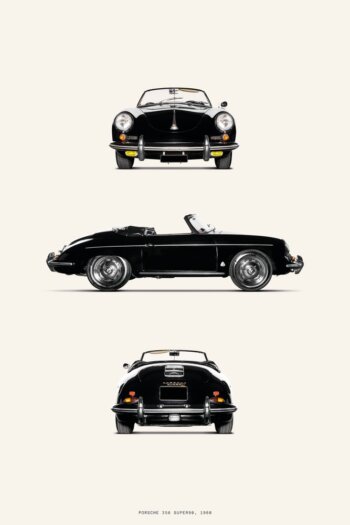 Купить постер Porsche 356 Super90 1960