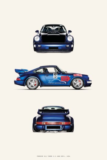 Купить постер Porsche 911 Turbo 3.6 «Bad Boy» 1994