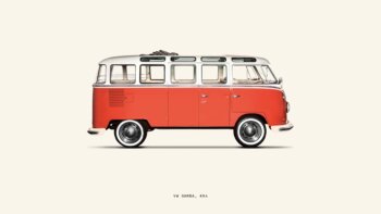 Купить постер VW Samba 1963